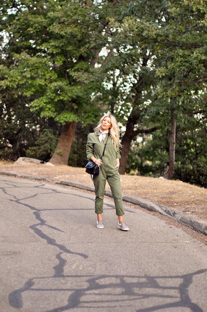 easy fall style in coveralls