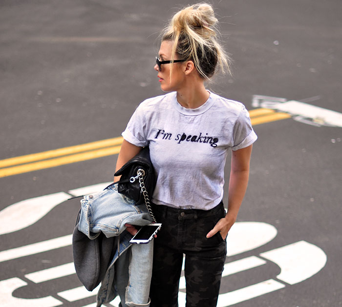 I'm speaking diy t-shirt - love maegan