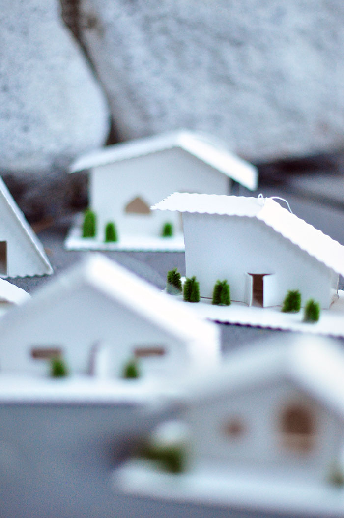 christmas decor ideas, little tiny houses, diy christmas ornaments