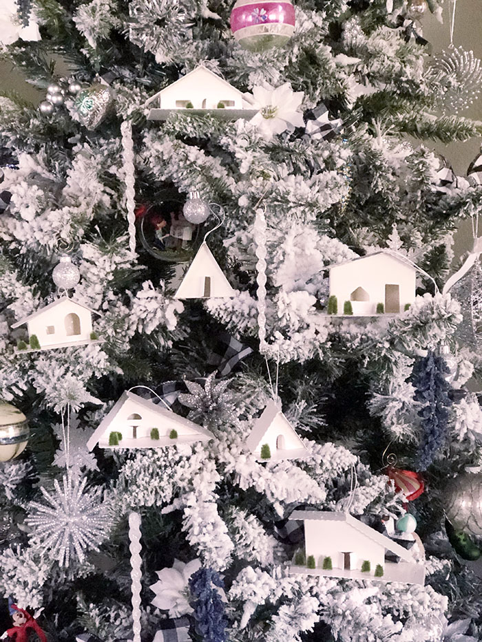 christmas decor ideas, little tiny houses, diy christmas ornaments