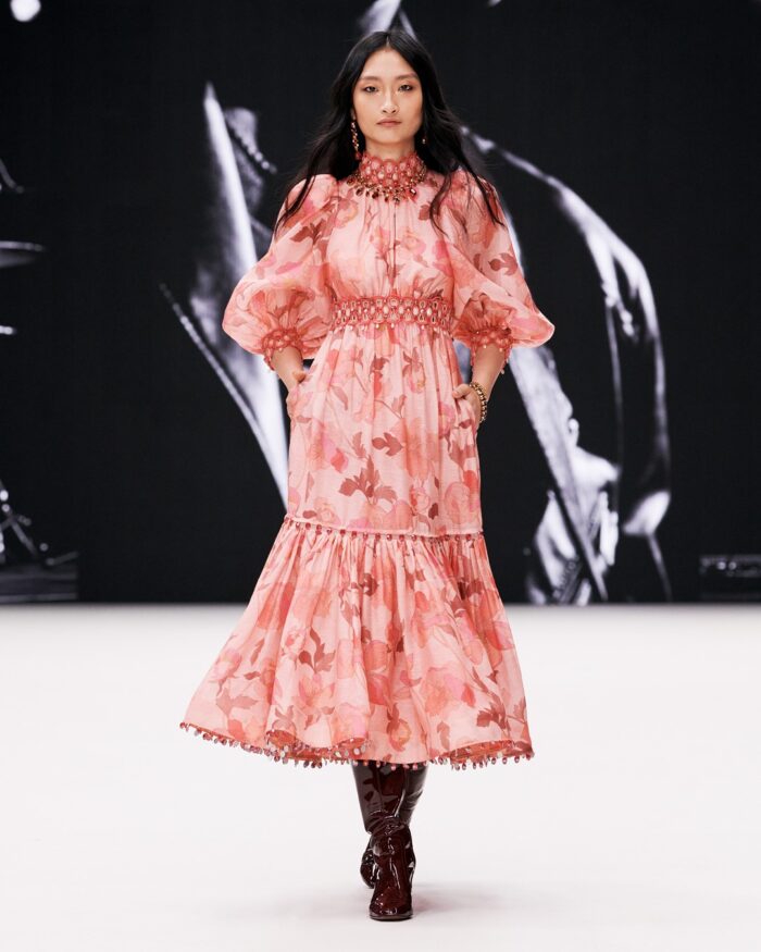 pretty pink dress- zimmermann fall 2021 runway collection