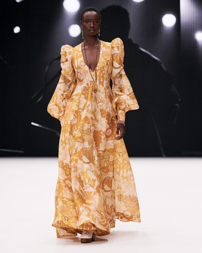 retro boho chic fashion - Zimmermann fall 2021 runway in concert collection