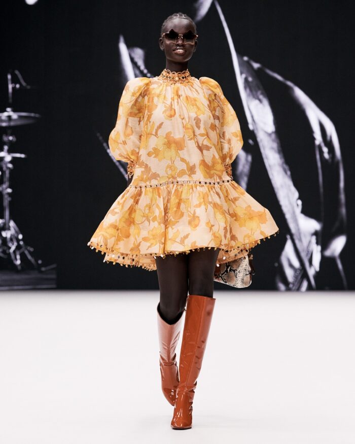 retro boho chic fashion - Zimmermann fall 2021 runway in concert collection