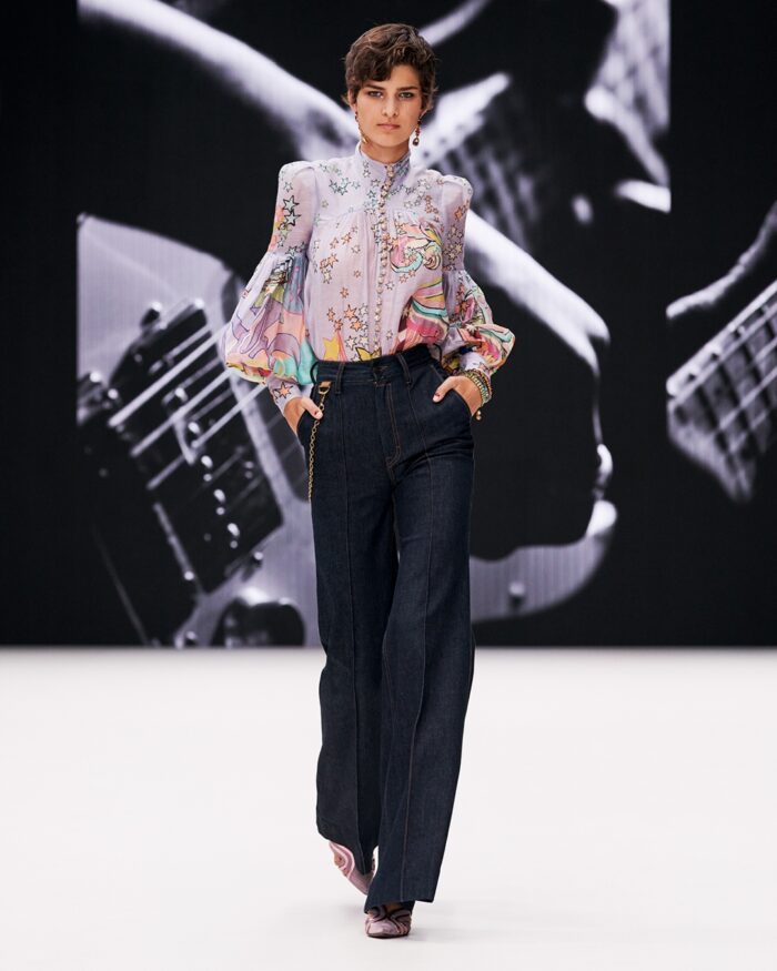 retro boho chic fashion - Zimmermann fall 2021 runway in concert collection