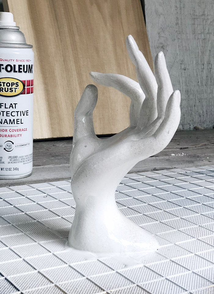 how to create a stone look - DIY Faux Stone Hand Sculpture