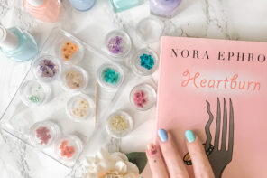 nora ephron heartburn-pastel nails with flowers