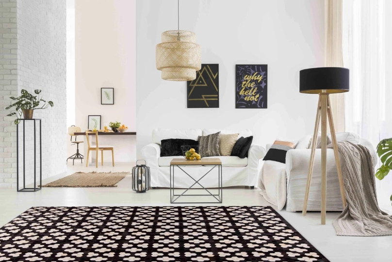 dark patterned rug