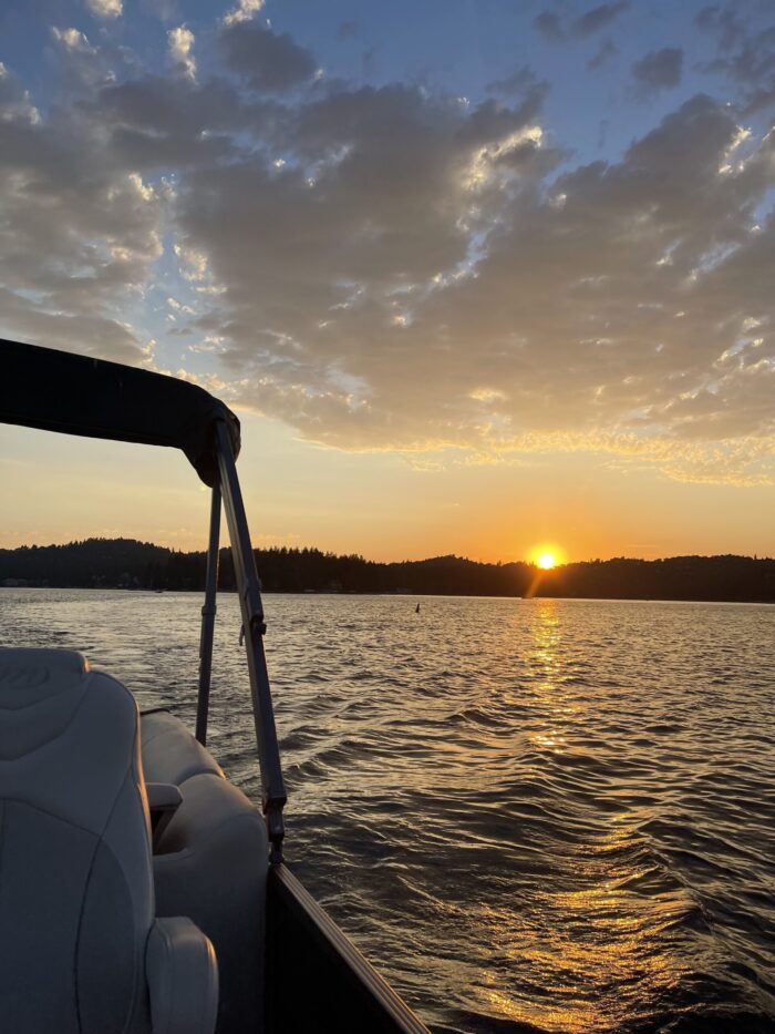 sunset on the lake, lake life, lake arrowhead, pretty sunsets