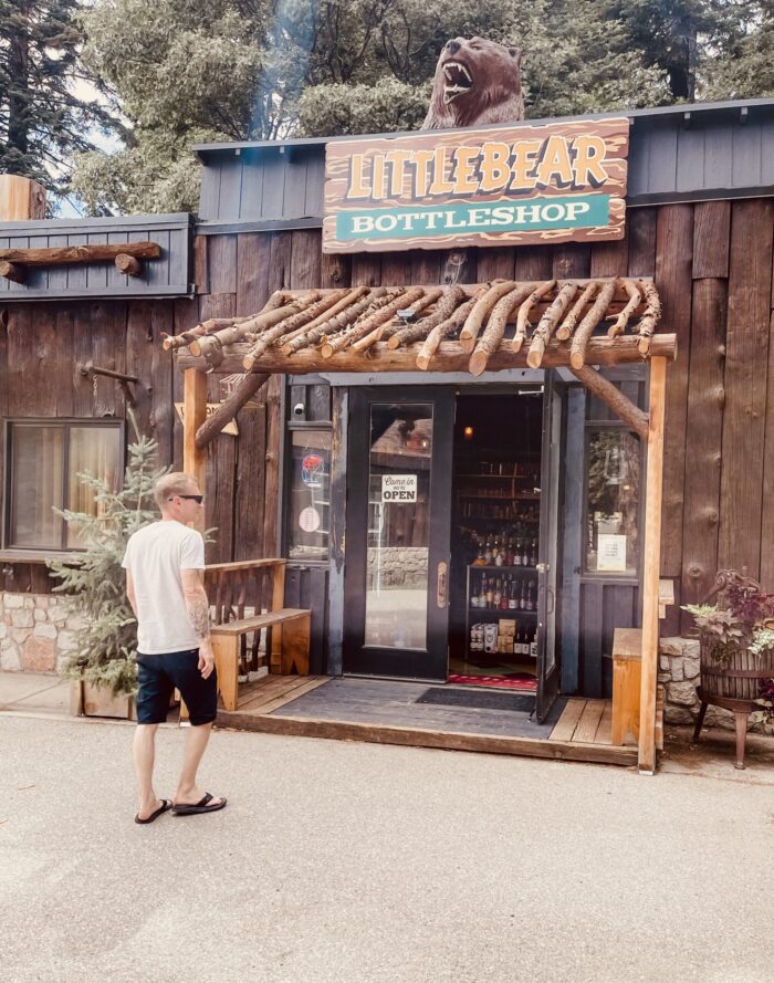 shopping in lake arrowhead, little bear bottle shop, shops in the mountains, rim forest, cool shops, lake arrowhead, kuffel canyon, things to do in lake arrowhead, small town life, little stores