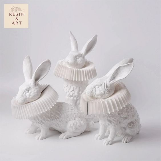 bunny lamps, rabbit lamps, rabbit sculpture lamps, cute lamps, animal lamps, spring