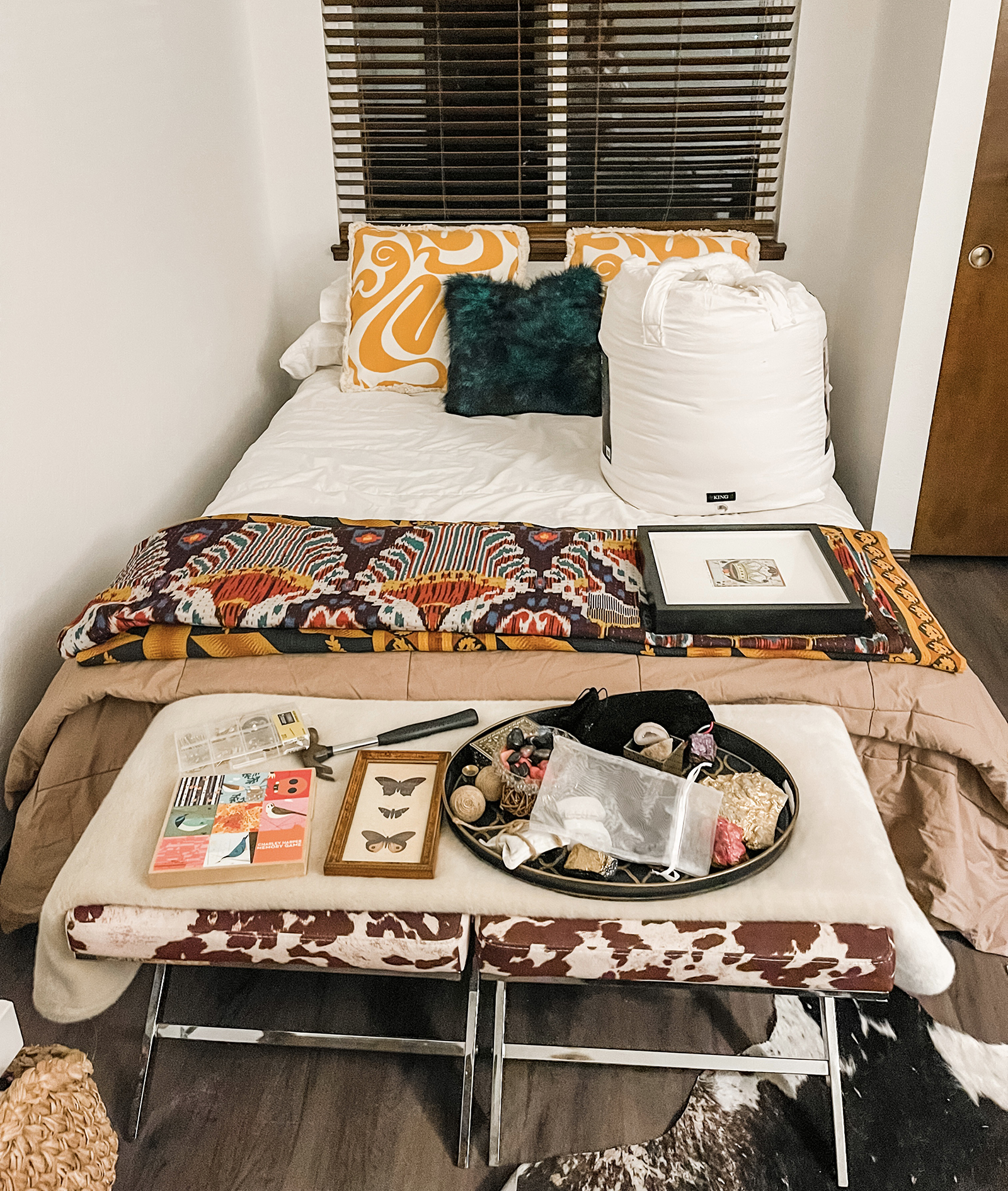 guest room progress-townhouse-brown tones