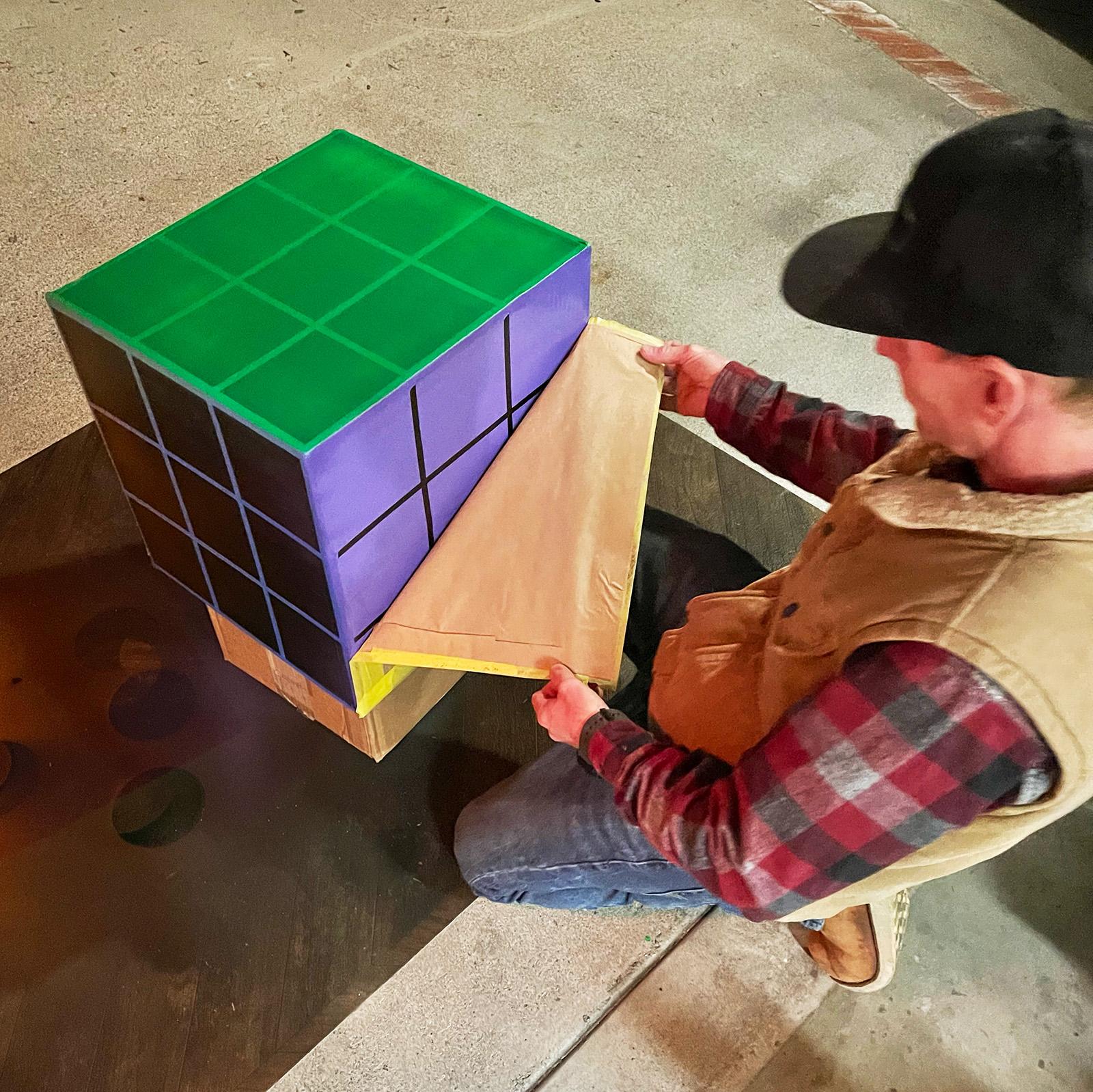 DIY Oversized Rubik's Cubes for Epic 80's Party Decor