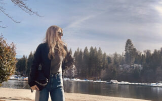 Two-toned jeans-lee jeans-dr martens-lake arrowhead-winter outfit