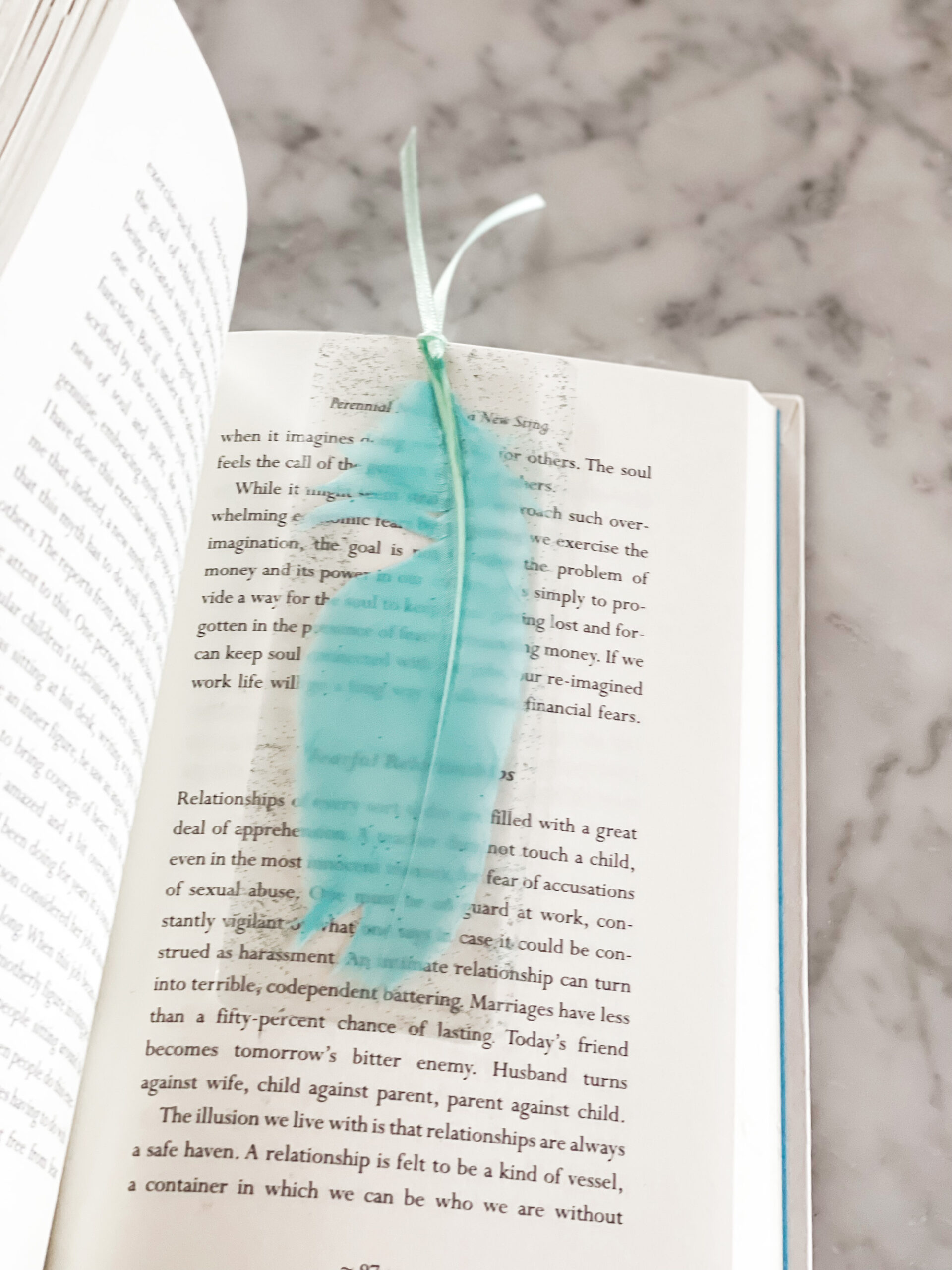 feather bookmark