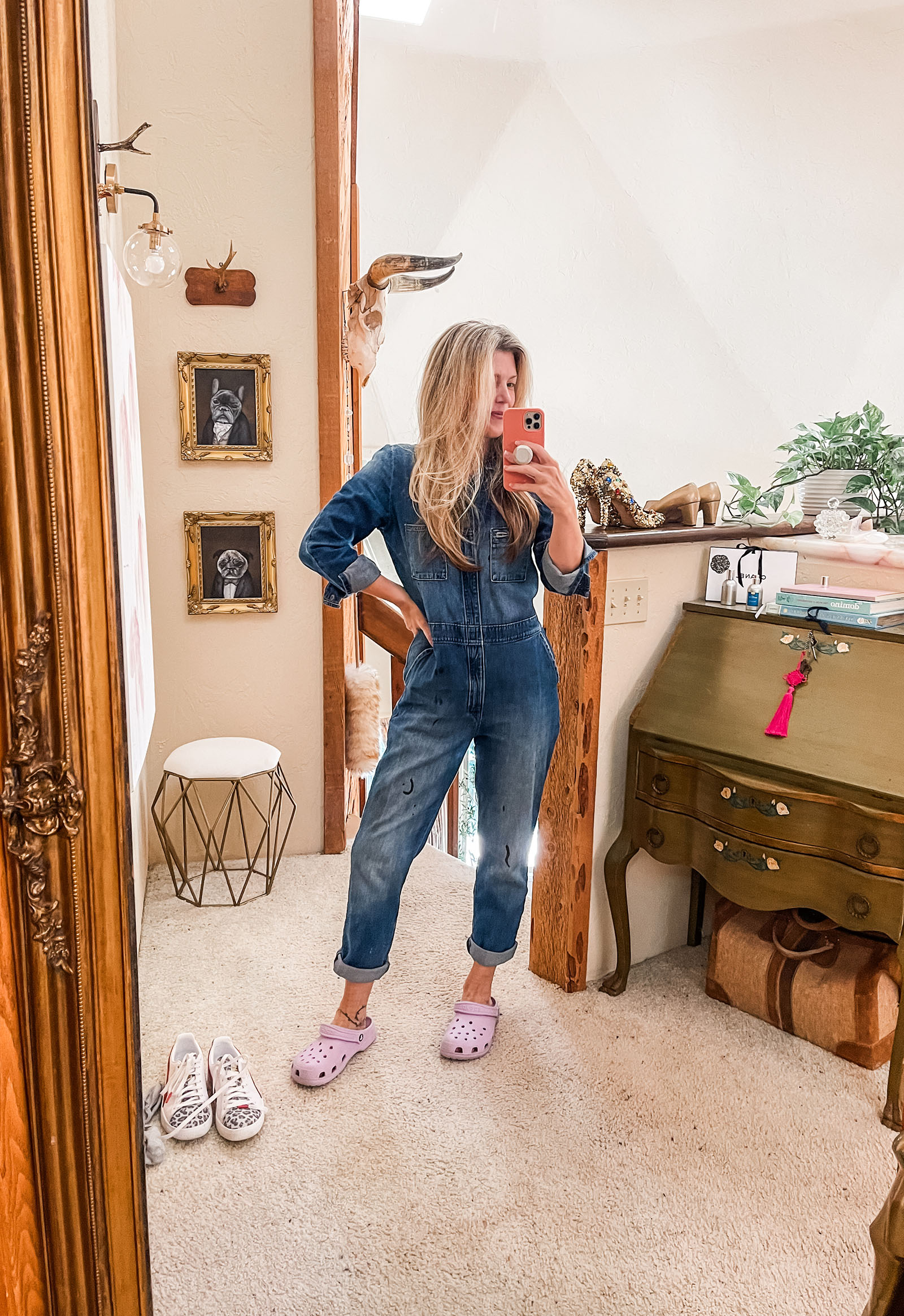 denim coveralls unionalls with crocs