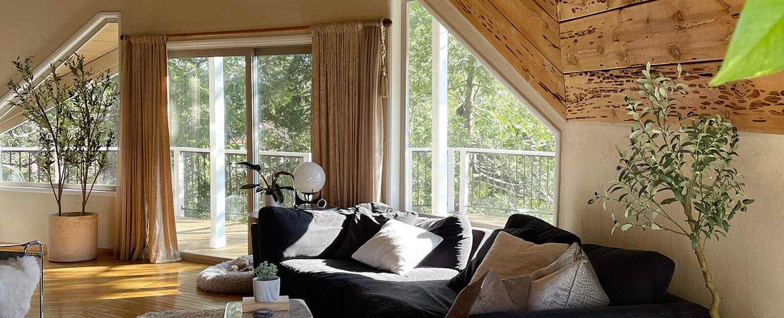 dome house in lake arrowhead-living room