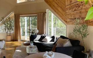 dome house in lake arrowhead-living room