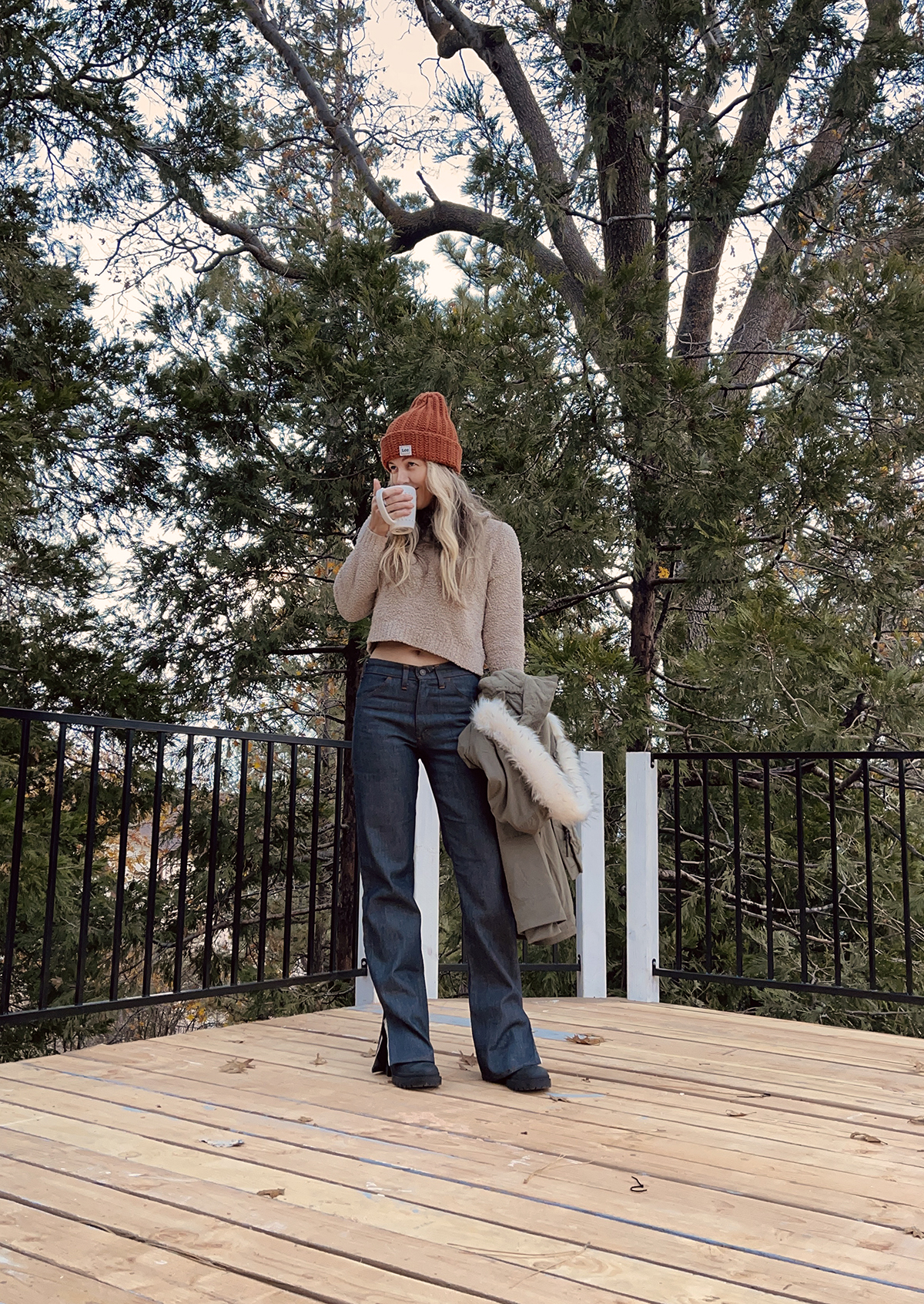 fall style, vintage raw denim Levis jeans