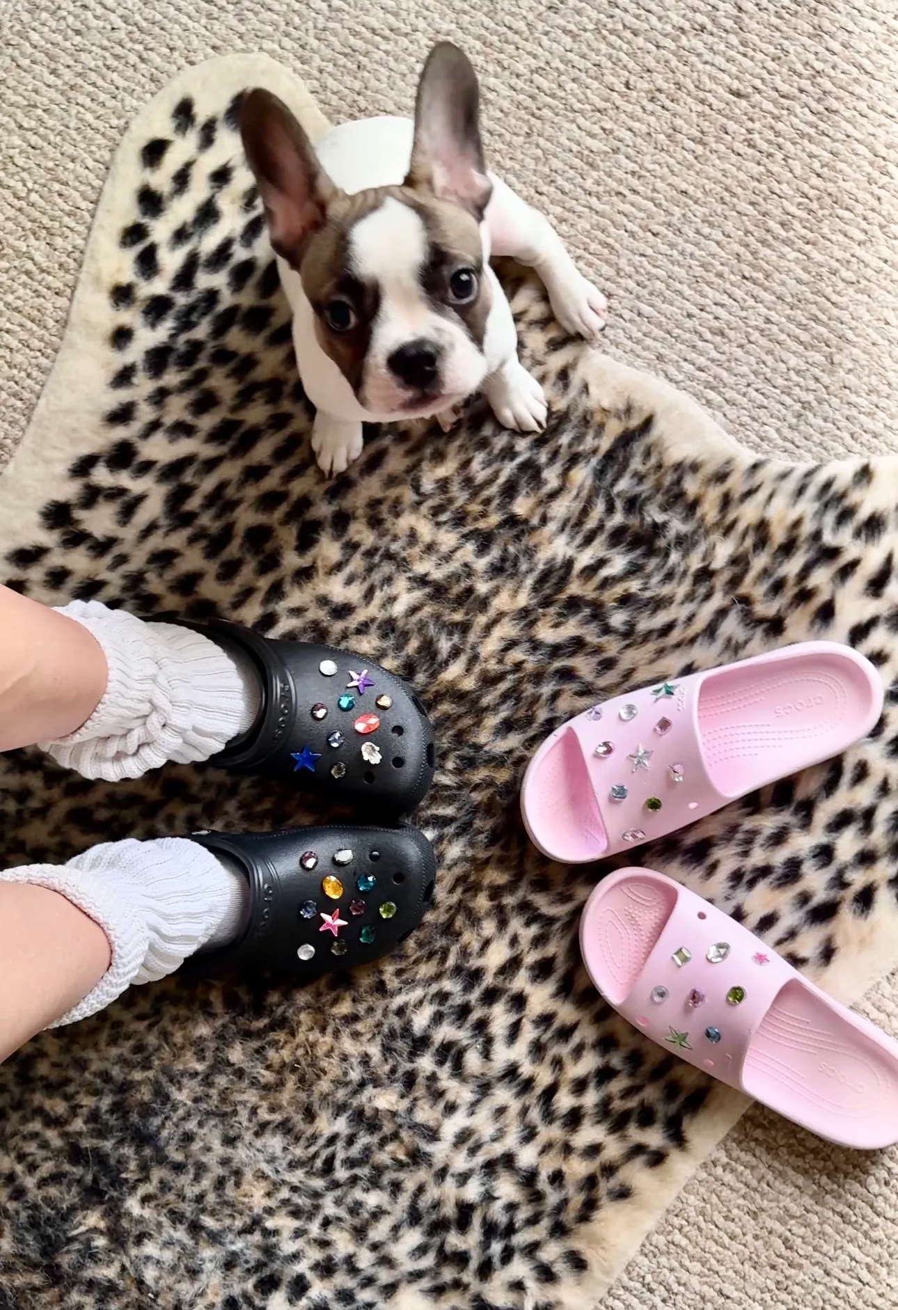 Bedazzled Crocs- DIY Gemstone Jibbitz Crystal Shoe Charms Tutorial with baby Churchill