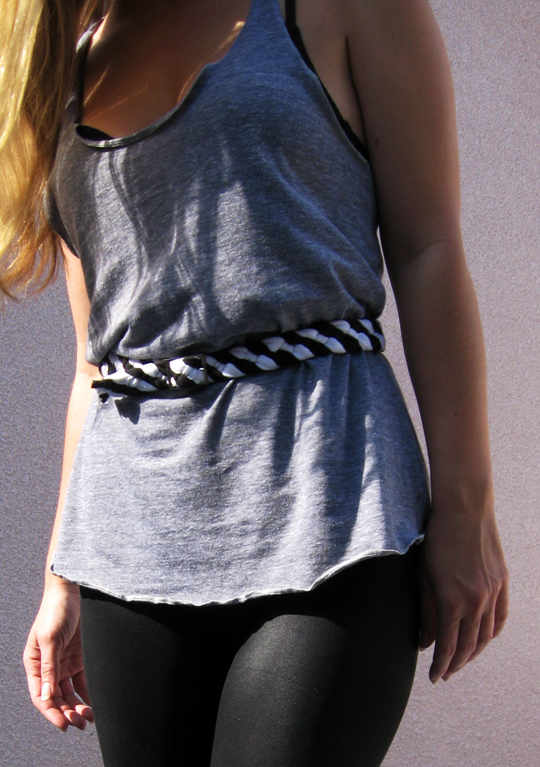 DIY Braided Jersey Belt from an old t-shirt