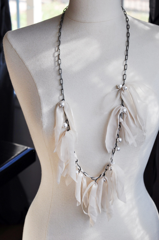 DIY Chain Pearl Necklace