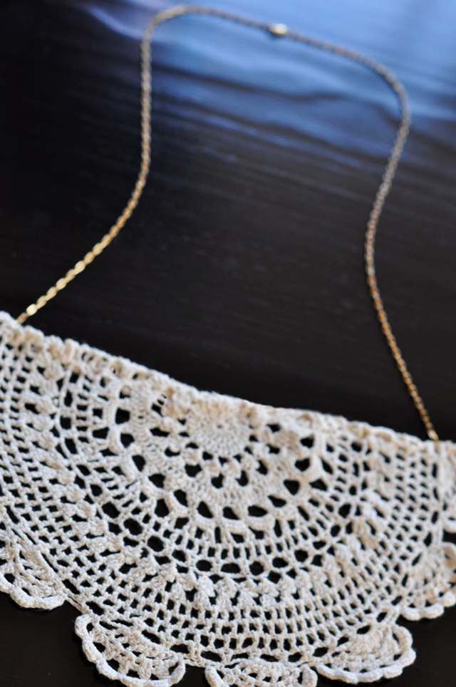 Vintage Lace Necklace from a doily