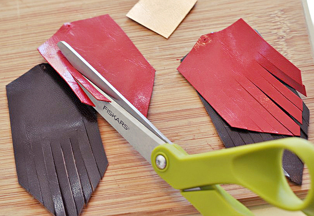 DIY Leather Fringe Earrings