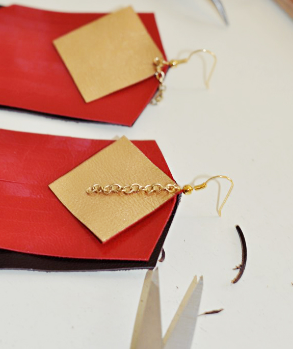 DIY Leather Fringe Earrings