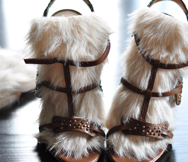 DIY Fur Sandals