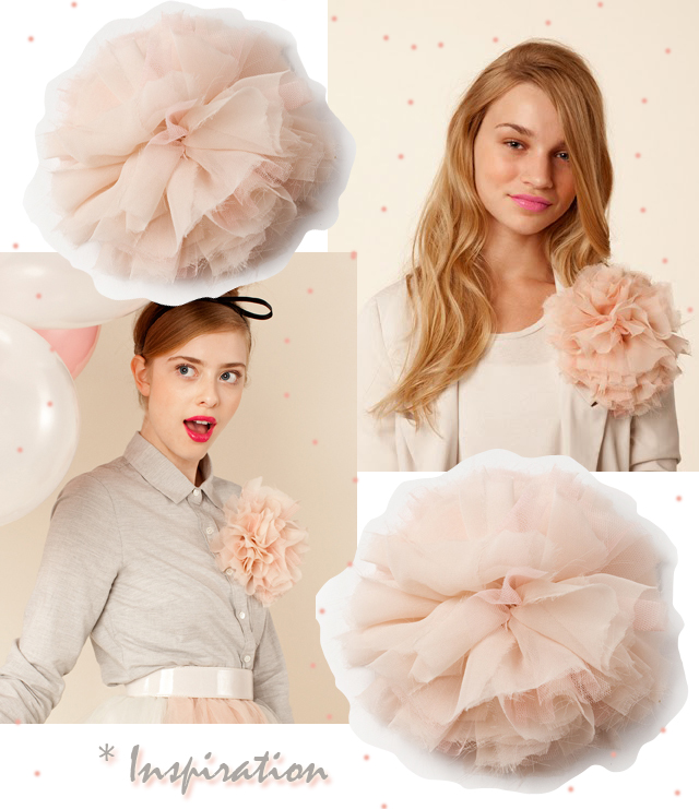 DIY French Pouf / Big floppy flower pin or hair accessory