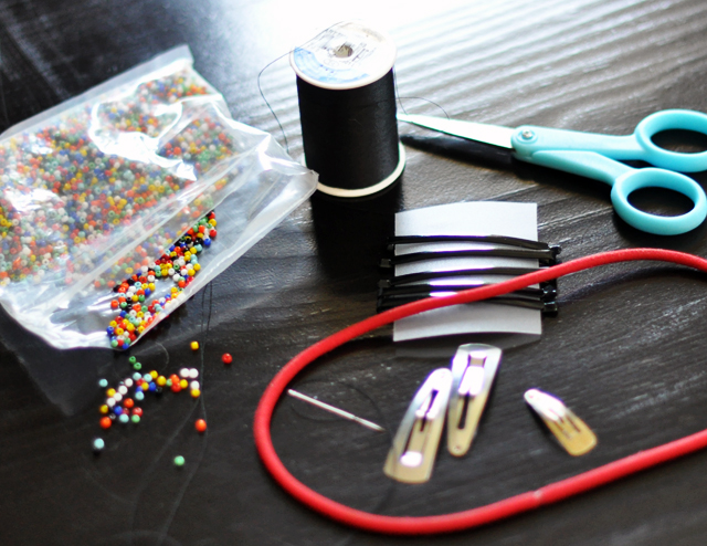 DIY Hanging Bead Hair Clips