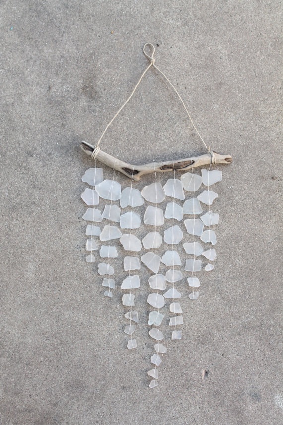 Sea Glass Driftwood Mobile -DIY Idea