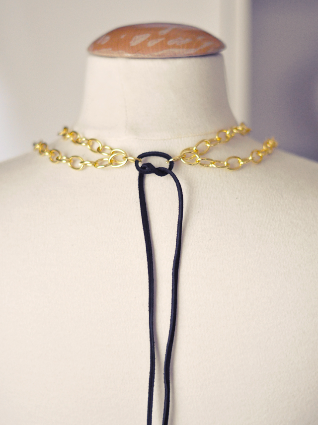 DIY 90s Gilded Jeweled Necklace - Versace/Chanel