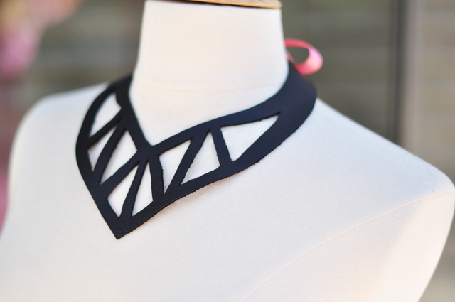 DIY Leather Cut Out Necklace