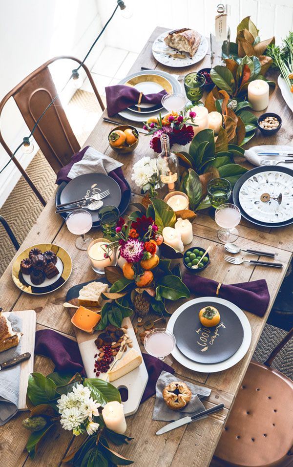 Jewel Toned Thanksgiving Table