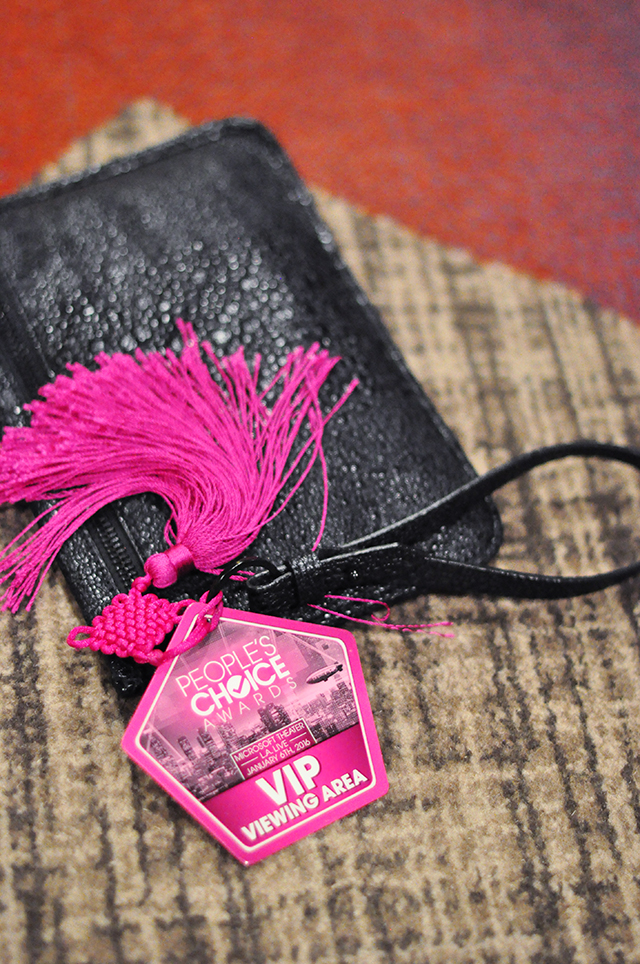 Alexander Wang wristlet_pink tassel_People's Choice VIP red carpet pass