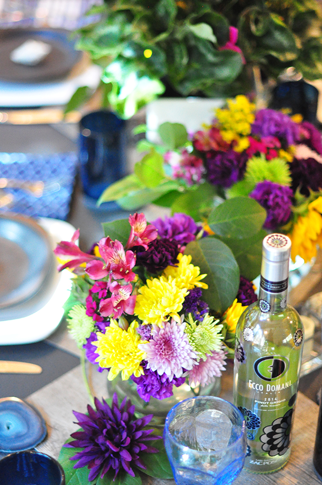 Arranging flowers for summer to fall tables