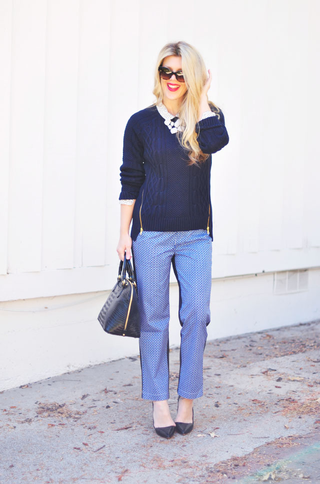 Black and blue and navy outfit