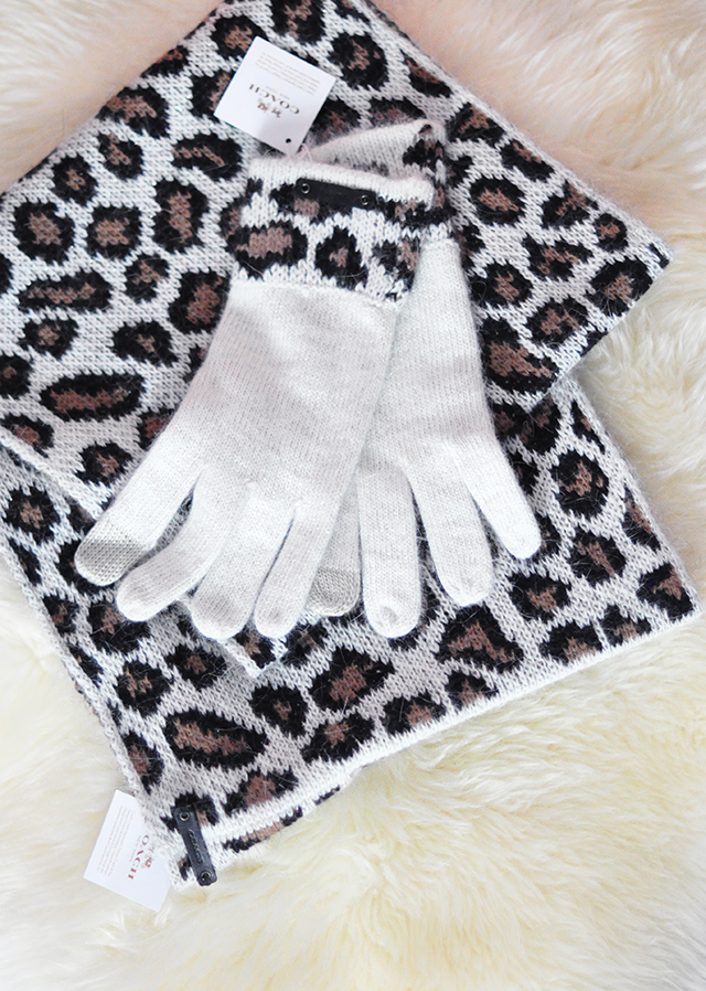 Coach scarf and gloves_leopard print