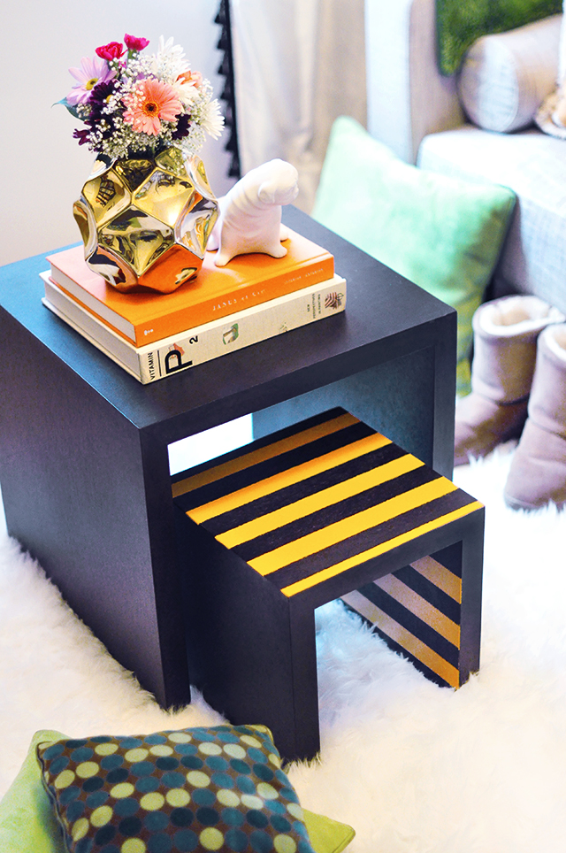 Crosswalk Striped nesting tables