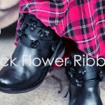 DIY 1 black flower ribbons for your boots