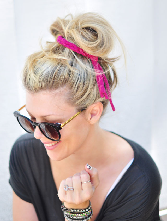 DIY Braided Jersey Hair Tie-7