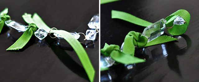 DIY Crystal and Ribbon Necklace