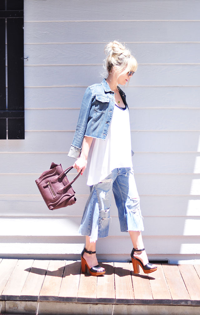 DIY Denim Culottes_Marni Platforms_Celine bag