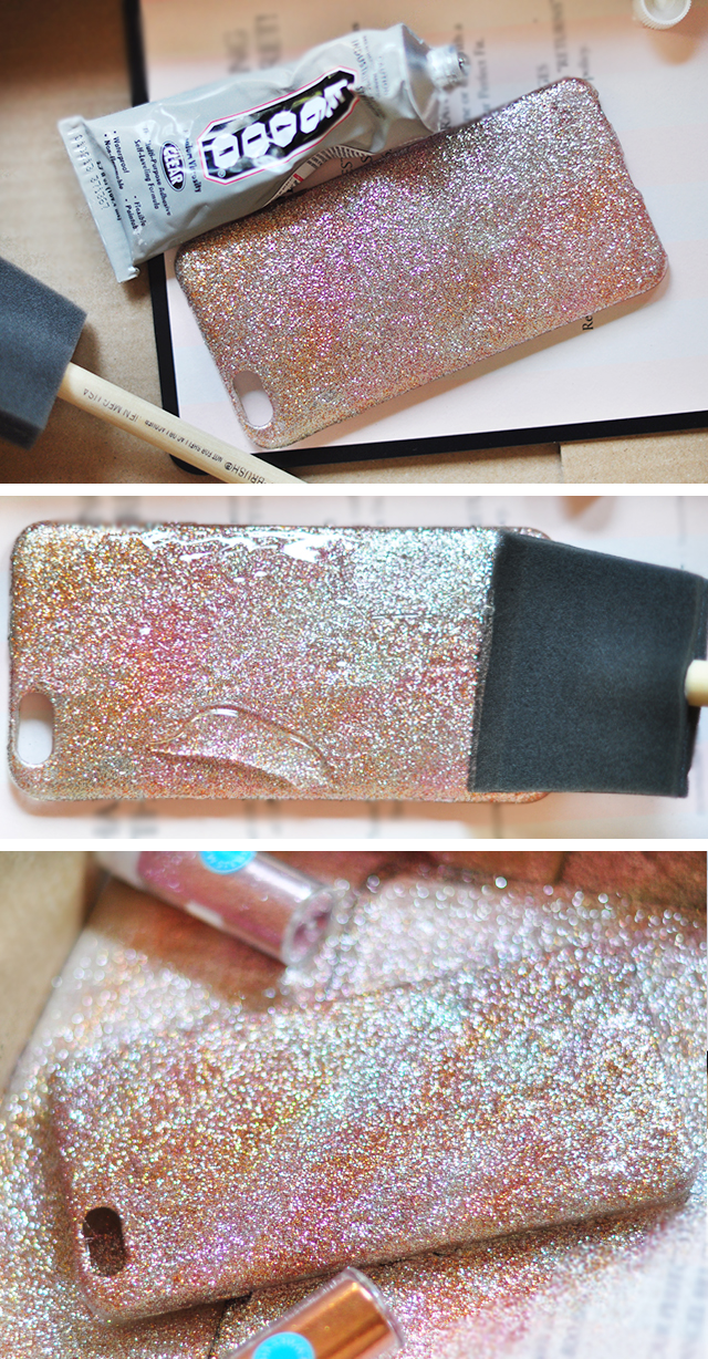 DIY Disco Glitter iPhone Case -5