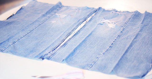 DIY Distressed Denim Culottes_Vintage Levi's-7