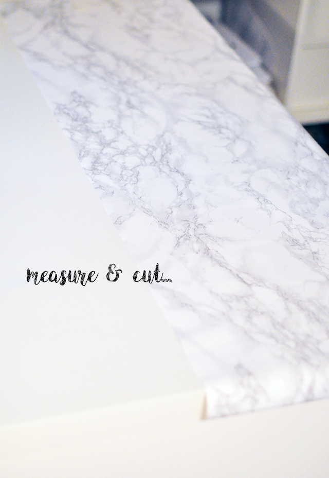 DIY faux marble desktop - Ikea desk makeover