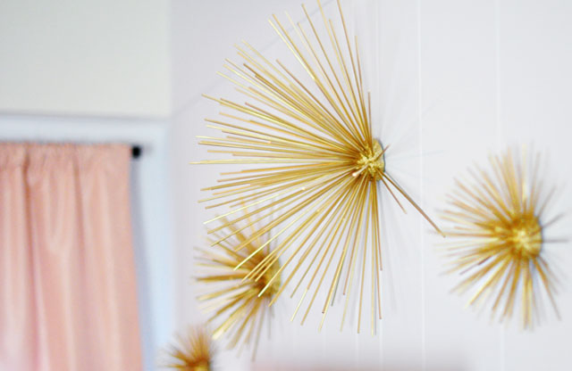 DIY Gold - Sea Urchins wall art decor