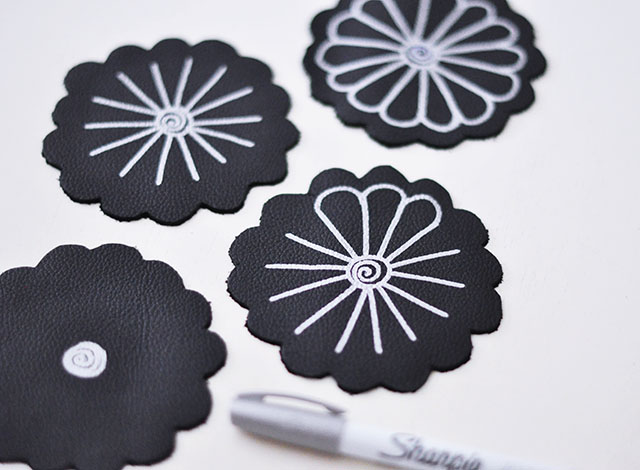 DIY Leather Flower Coasters_2