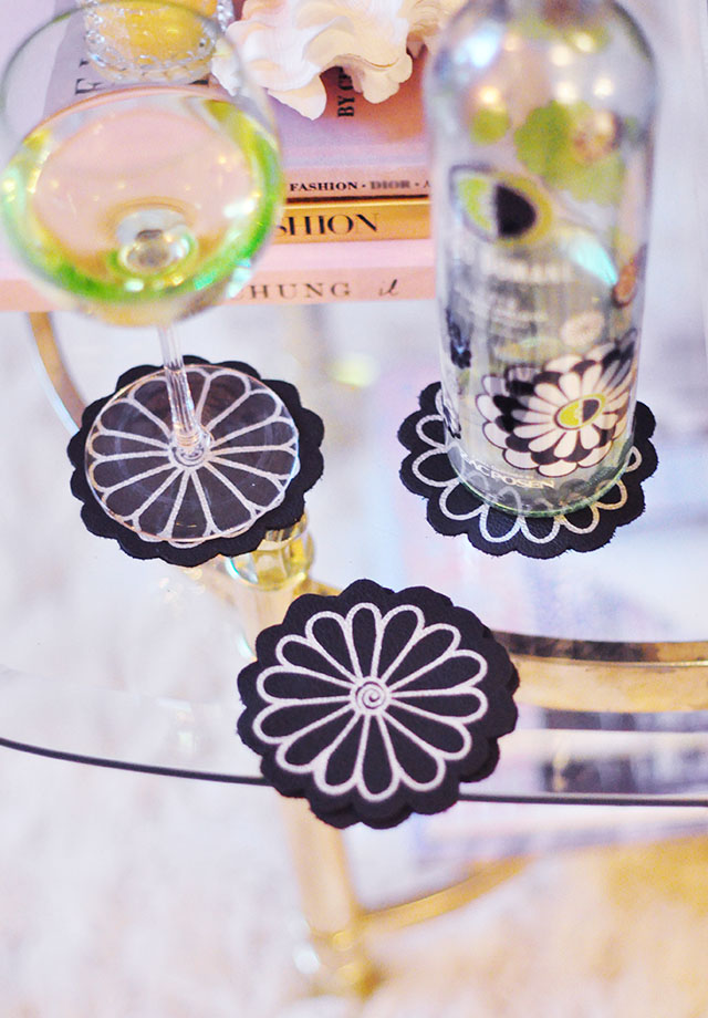 DIY Leather Flower Coasters_ED ZP wine